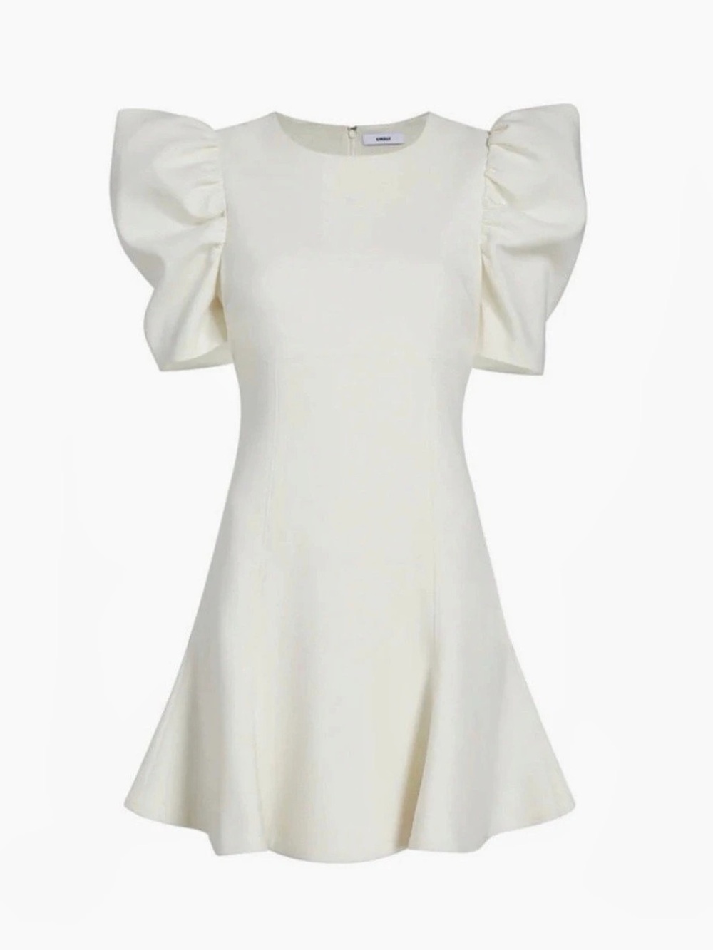 LIEVLY Mini Puff Sleeve Dress in White Size 6 NWT